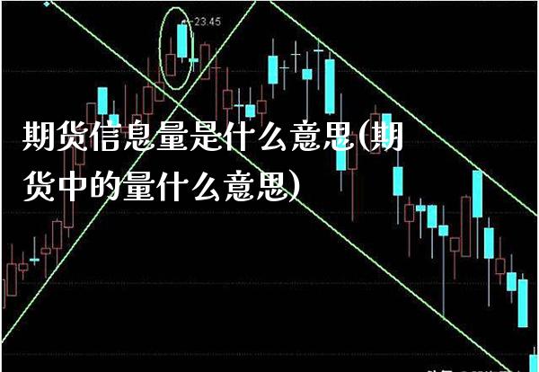 期货信息量是什么意思(期货中的量什么意思) (https://www.njaxzs.com/) 原油期货 第1张
