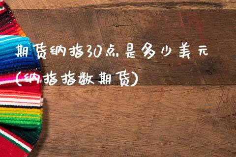期货纳指30点是多少美元(纳指指数期货) (https://www.njaxzs.com/) 内盘期货 第1张