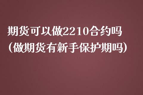 期货可以做2210合约吗(做期货有新手保护期吗) (https://www.njaxzs.com/) 期货行情 第1张