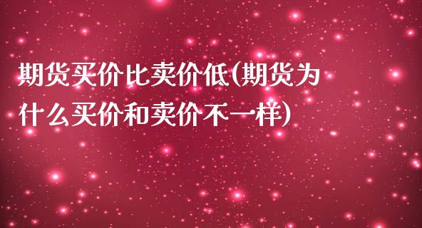 期货买价比卖价低(期货为什么买价和卖价不一样) (https://www.njaxzs.com/) 期货直播间 第1张