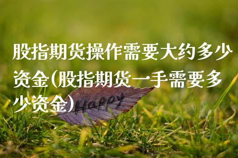 股指期货操作需要大约多少资金(股指期货一手需要多少资金) (https://www.njaxzs.com/) 期货投资 第1张