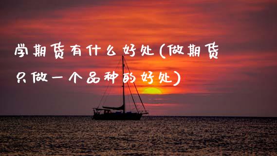 学期货有什么好处(做期货只做一个品种的好处) (https://www.njaxzs.com/) 期货开户 第1张