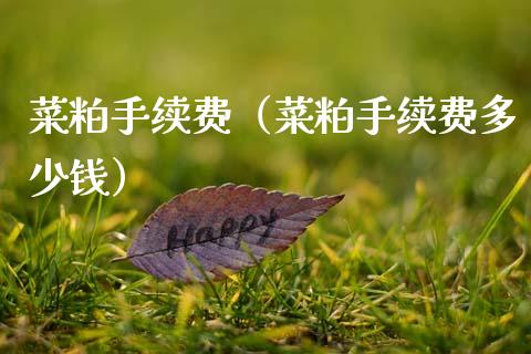 菜粕手续费（菜粕手续费多少钱） (https://www.njaxzs.com/) 期货直播间 第1张