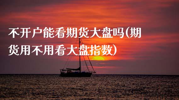 不开户能看期货大盘吗(期货用不用看大盘指数) 黄金期货 第1张-爱新财经 不开户能看期货大盘吗(期货用不用看大盘指数) (https://www.njaxzs.com/) 黄金期货 第1张