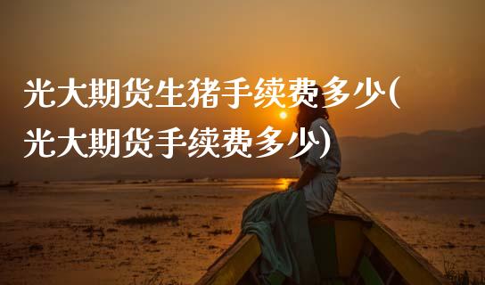 光大期货生猪手续费多少(光大期货手续费多少) (https://www.njaxzs.com/) 期货直播间 第1张