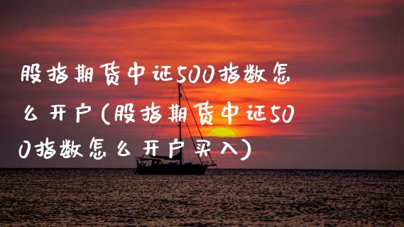 股指期货中证500指数怎么开户(股指期货中证500指数怎么开户买入) (https://www.njaxzs.com/) 内盘期货 第1张