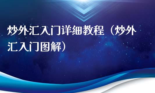 炒外汇入门详细教程(炒外汇入门图解) 期货直播间 第1张-爱新财经 炒外汇入门详细教程(炒外汇入门图解) (https://www.njaxzs.com/) 期货直播间 第1张