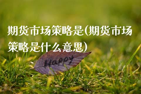 期货市场策略是(期货市场策略是什么意思) (https://www.njaxzs.com/) 期货直播间 第1张