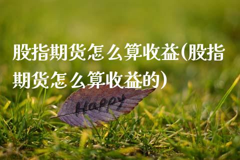 股指期货怎么算收益(股指期货怎么算收益的) (https://www.njaxzs.com/) 期货直播间 第1张