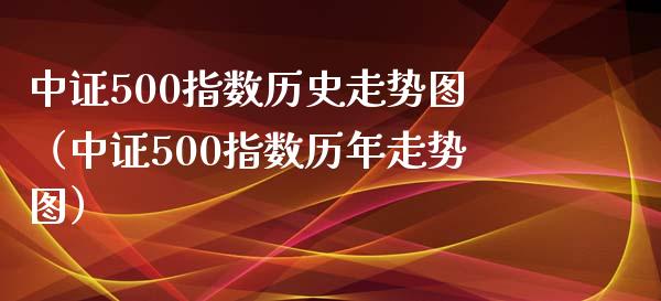 中证500指数历史走势图（中证500指数历年走势图） (https://www.njaxzs.com/) 期货直播间 第1张