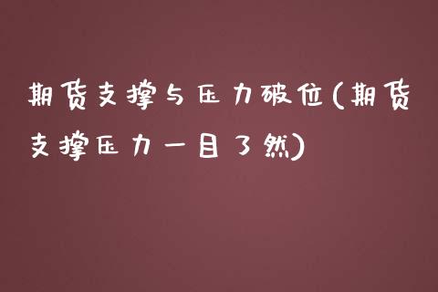 期货支撑与压力破位(期货支撑压力一目了然) (https://www.njaxzs.com/) 原油期货 第1张