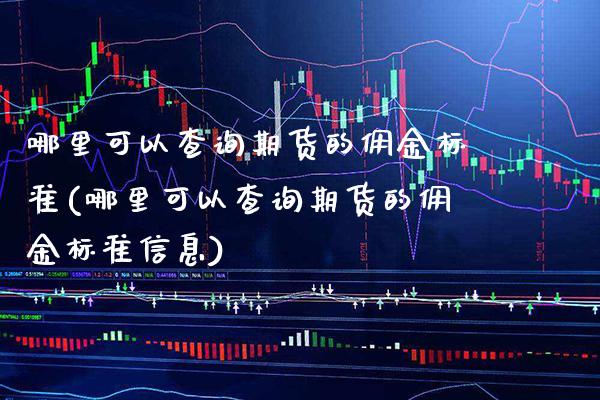 哪里可以查询期货的佣金标准(哪里可以查询期货的佣金标准信息) (https://www.njaxzs.com/) 期货直播间 第1张