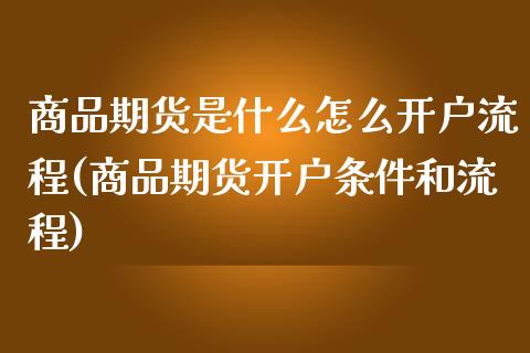 商品期货是什么怎么开户流程(商品期货开户条件和流程) (https://www.njaxzs.com/) 期货行情 第1张