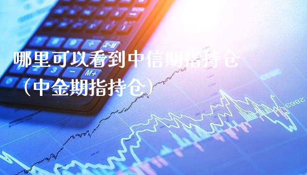 哪里可以看到中信期指持仓（中金期指持仓） (https://www.njaxzs.com/) 期货直播间 第1张