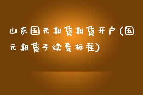 山东国元期货期货开户(国元期货手续费标准) (https://www.njaxzs.com/) 内盘期货 第1张