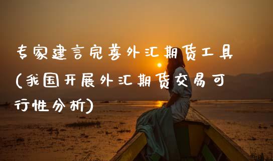 专家建言完善外汇期货工具(我国开展外汇期货交易可行性分析) (https://www.njaxzs.com/) 原油期货 第1张