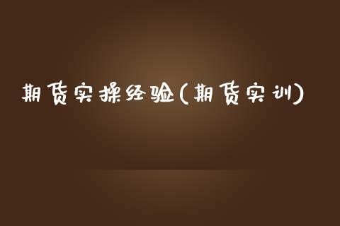 期货实操经验(期货实训) (https://www.njaxzs.com/) 内盘期货 第1张