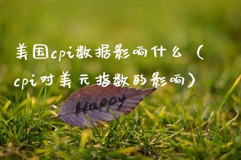 美国cpi数据影响什么（cpi对美元指数的影响） (https://www.njaxzs.com/) 期货直播间 第1张