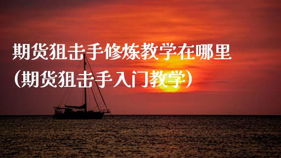期货狙击手修炼教学在哪里(期货狙击手入门教学) (https://www.njaxzs.com/) 黄金期货 第1张