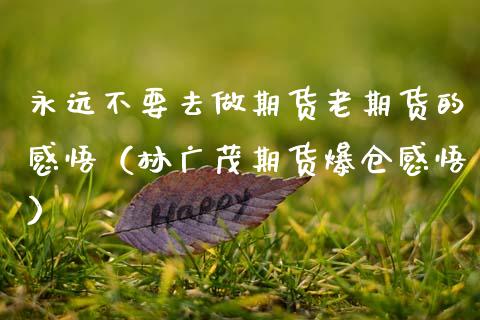 永远不要去做期货老期货的感悟（林广茂期货爆仓感悟） (https://www.njaxzs.com/) 期货直播间 第1张