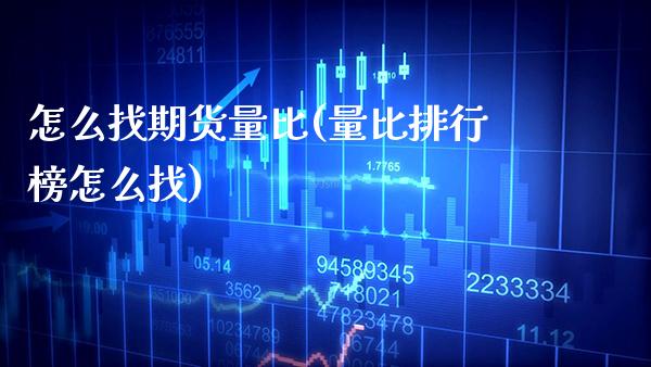 怎么找期货量比(量比排行榜怎么找) (https://www.njaxzs.com/) 黄金期货 第1张