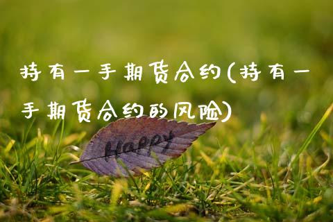 持有一手期货合约(持有一手期货合约的风险) (https://www.njaxzs.com/) 期货直播间 第1张