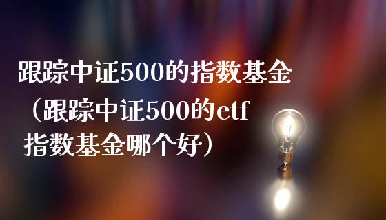 中证500的指数基金（中证500的etf 指数基金哪个好） (https://www.njaxzs.com/) 期货直播间 第1张