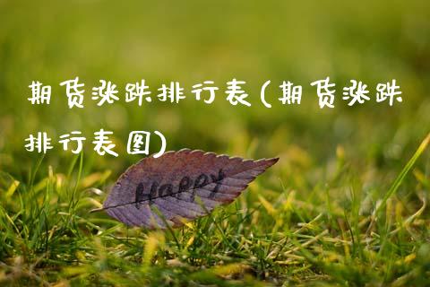 期货涨跌排行表(期货涨跌排行表图) (https://www.njaxzs.com/) 期货直播间 第1张