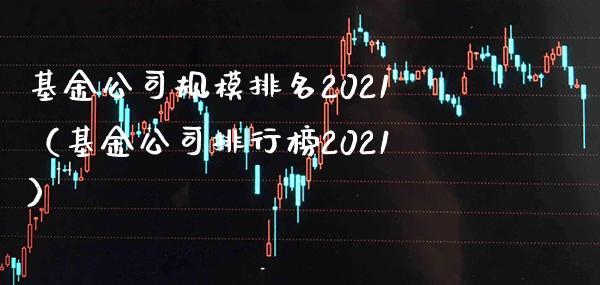 基金公司规模排名2021（基金公司排行榜2021） (https://www.njaxzs.com/) 内盘期货 第1张