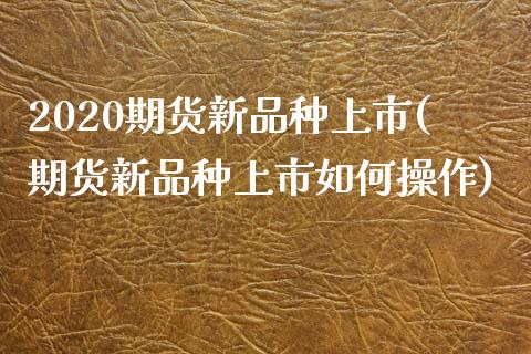 2020期货新品种上市(期货新品种上市如何操作) (https://www.njaxzs.com/) 期货开户 第1张