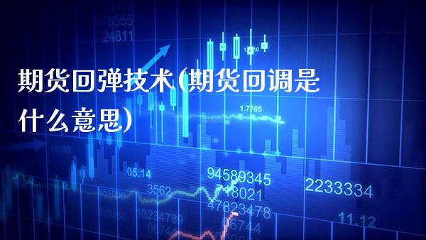 期货回弹技术(期货回调是什么意思) (https://www.njaxzs.com/) 内盘期货 第1张