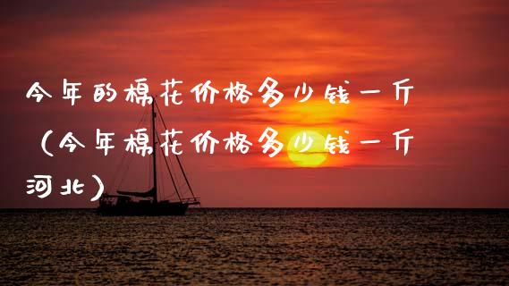 今年的棉花多少钱一斤（今年棉花多少钱一斤河北） (https://www.njaxzs.com/) 黄金期货 第1张