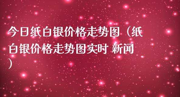 今日纸白银走势图（纸白银走势图实时 新闻） (https://www.njaxzs.com/) 黄金期货 第1张