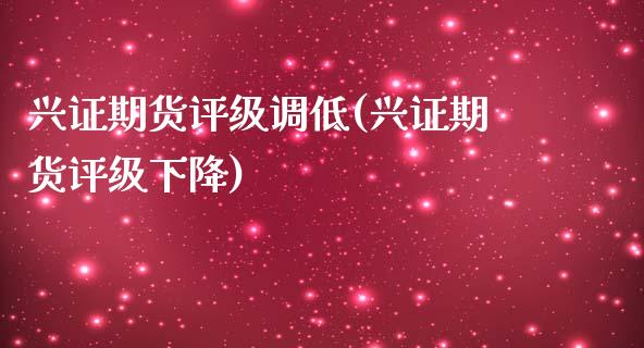 兴证期货评级调低(兴证期货评级下降) (https://www.njaxzs.com/) 期货行情 第1张