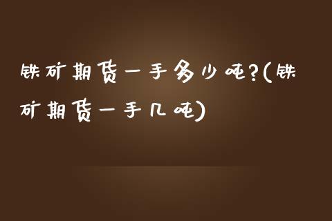 铁矿期货一手多少?(铁矿期货一手几) (https://www.njaxzs.com/) 期货行情 第1张