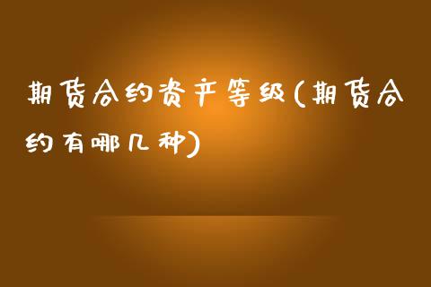 期货合约资产等级(期货合约有哪几种) (https://www.njaxzs.com/) 内盘期货 第1张