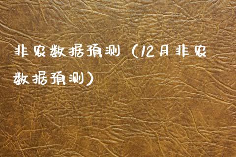 非农数据预测（12月非农数据预测） (https://www.njaxzs.com/) 期货直播间 第1张