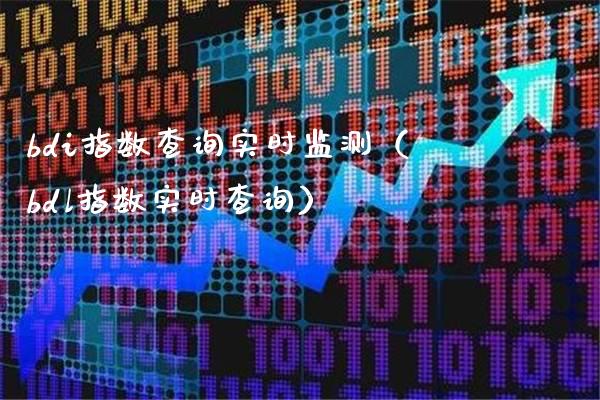 bdi指数查询实时监测（bdl指数实时查询） (https://www.njaxzs.com/) 内盘期货 第1张