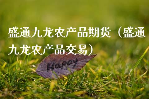 盛通九龙农产品期货（盛通九龙农产品交易） (https://www.njaxzs.com/) 期货行情 第1张