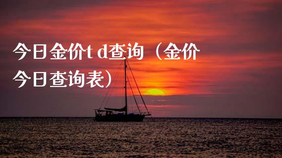 今日金价t d查询（金价今日查询表） (https://www.njaxzs.com/) 期货直播间 第1张