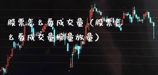 股票怎么看成交量（股票怎么看成交量缩量放量） (https://www.njaxzs.com/) 期货直播间 第1张