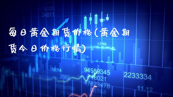 每日黄金期货价格(黄金期货今日价格行情) (https://www.njaxzs.com/) 期货投资 第1张