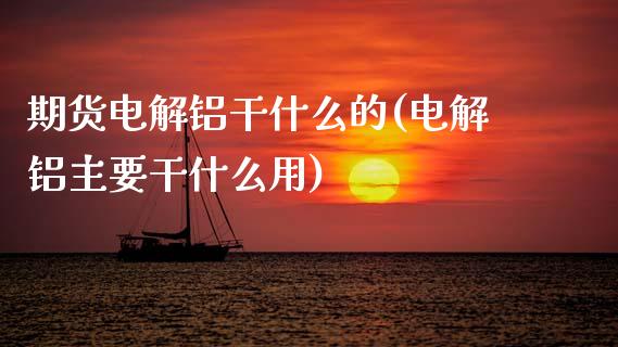 期货电解铝干什么的(电解铝主要干什么用) (https://www.njaxzs.com/) 期货开户 第1张