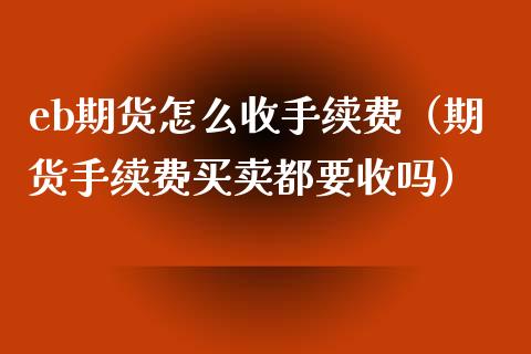 eb期货怎么收手续费（期货手续费买卖都要收吗） (https://www.njaxzs.com/) 原油期货 第1张