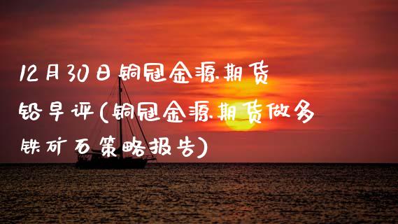 12月30日铜冠金源期货铅早评(铜冠金源期货做多铁矿石策略报告) (https://www.njaxzs.com/) 期货行情 第1张