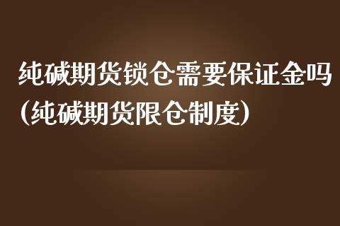 纯碱期货锁仓需要保证金吗(纯碱期货限仓制度) (https://www.njaxzs.com/) 期货直播间 第1张
