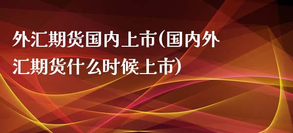 外汇期货国内上市(国内外汇期货什么时候上市) (https://www.njaxzs.com/) 期货开户 第1张