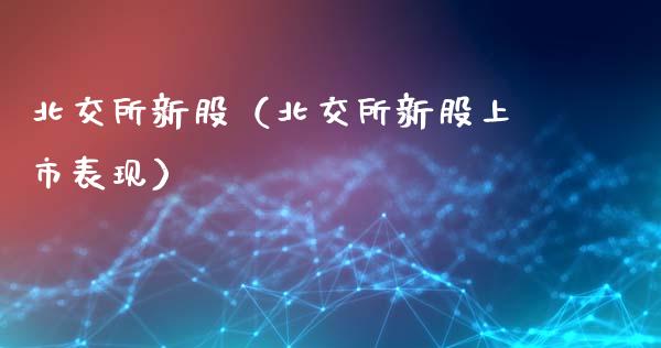 北交所新股（北交所新股上市表现） (https://www.njaxzs.com/) 期货直播间 第1张