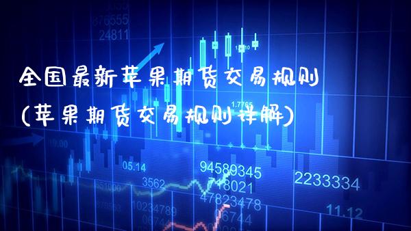 全国最新苹果期货交易规则(苹果期货交易规则详解) (https://www.njaxzs.com/) 期货直播间 第1张