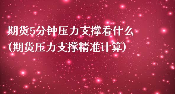 期货5分钟压力支撑看什么(期货压力支撑精准计算) (https://www.njaxzs.com/) 黄金期货 第1张